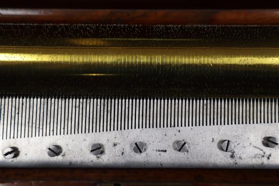 A mid 19th century Nicole Freres 11in. cylinder music box playing six airs